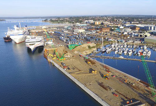 aerial view of the Poole Port