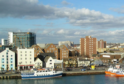 aerial photo of the Poole Quay