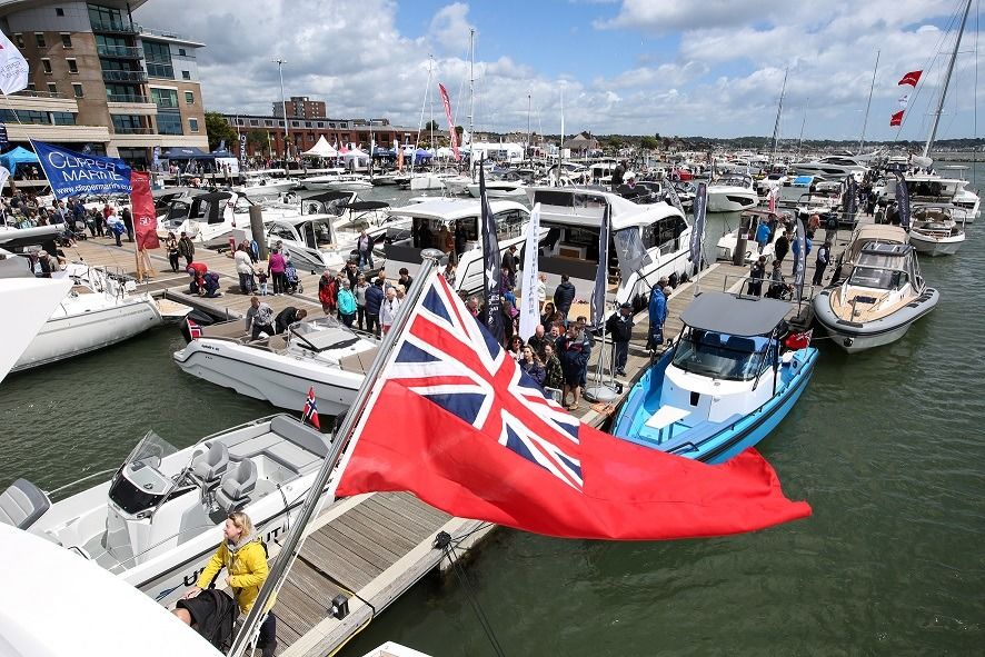 Poole Harbour Boat Show 2019 on a sunny day
